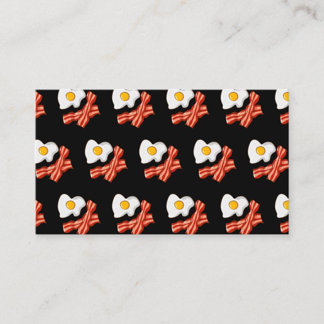 Ägg Bacon Breakfast Älskare Foodie Visitkort (Framsida)
