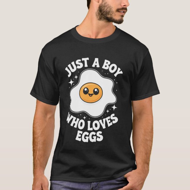 Ägg Bara En Pojke Som älskar Ägg T Shirt (Framsida)