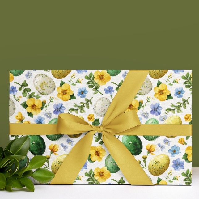 Ägg & Blommor Mönster | Påskpresentpapper Presentpapper (Skapare uppladdad)