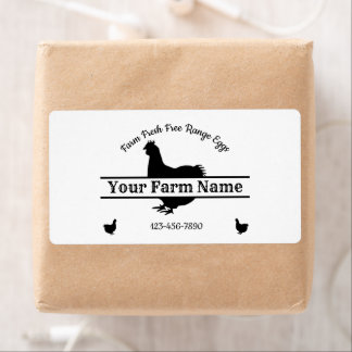 Ägg Carton Label Chicken Farmhouse Split Monogram Fraktsedel