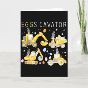 Ägg Cavator Konstruktion Fordon Bunny Glad Öst Kort