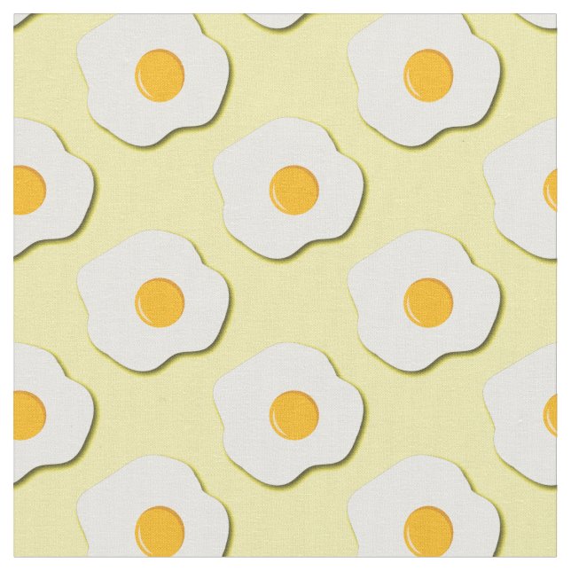 Ägg Cute Breakfast Kids Sunny Side Up Tyg (Närbild)