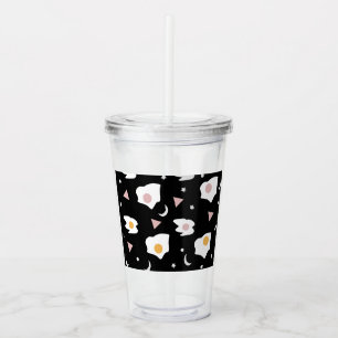 Ägg Dinner Måne Confetti Mönster Take Away Mugg