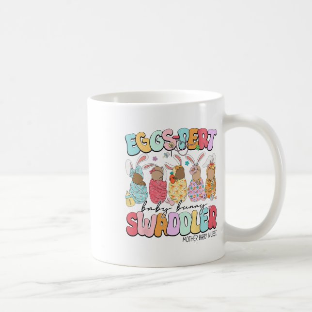 Ägg-expert Byby Påskdag Mamma Byby Sjuksköterska  Kaffemugg (Höger)