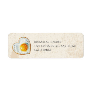 ÄGG-EXTRA BBQLILLA FÖDELSEDAG RETURADRESS ETIKETT