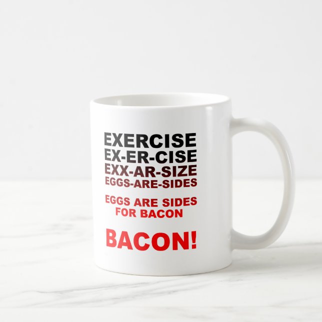 Ägg för Bacon Funny Mug Kaffemugg (Höger)