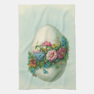 Ägg för Victorianpåskblomma på delikat äggbl Kökshandduk