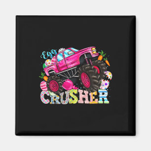 Ägg Förstörande Påskdags Monster Truck Barn Vår Magnet