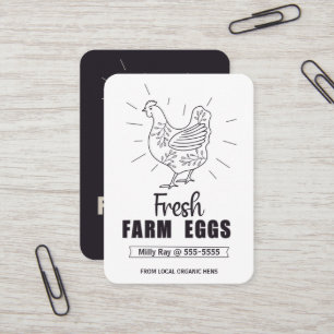 Ägg från färska tamkycklingar visitkort