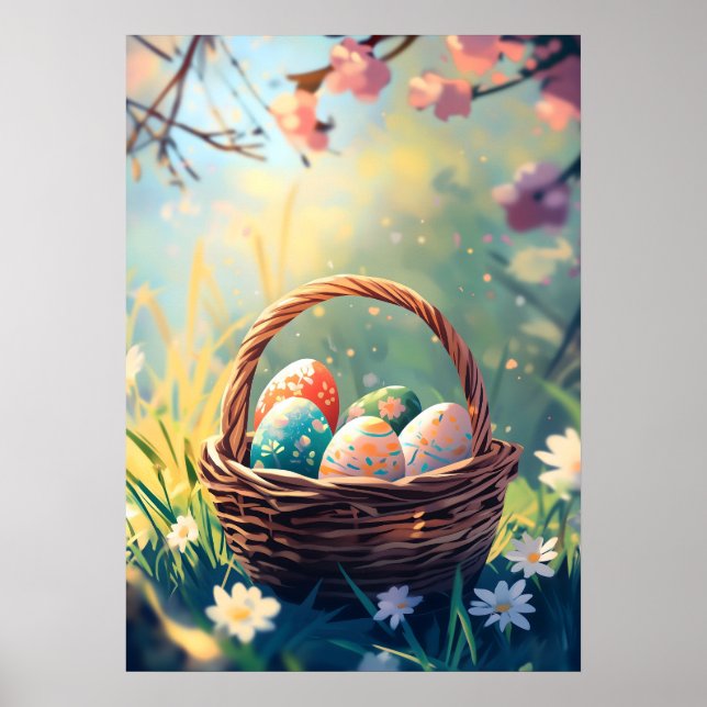Ägg från påsk Basket Vår Poster (Framsidan)