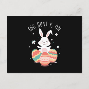 Ägg Hunt är på Helgdag Cute Påskhare Vykort