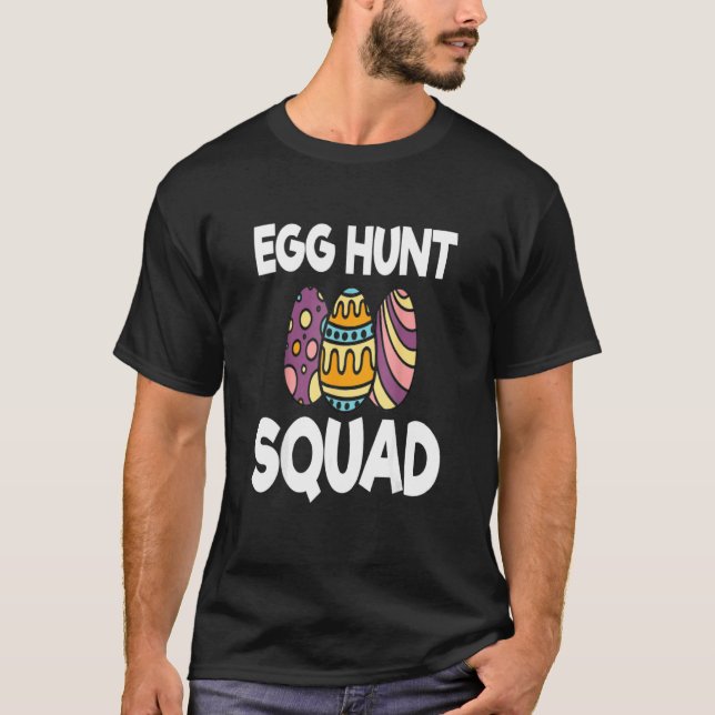 Ägg Hunt Squad Påskägg Hunting for Boys Girls T Shirt (Framsida)