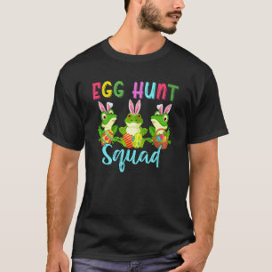 Ägg Hunt Squad Tre Påskhare Frogs Hunting Eg T Shirt