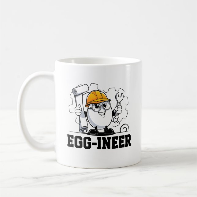 Ägg-ineer: Tänd din genialitet med varje klunk! -  Kaffemugg (Vänster)