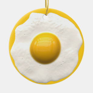 Ägg lätt över julgransprydnad keramik