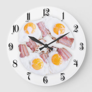 Ägg med bacon, torkade stor klocka