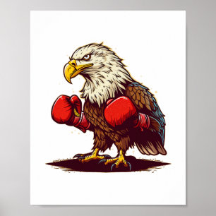 Ägg med boxinghandskar för Coola och eldfast hands Poster