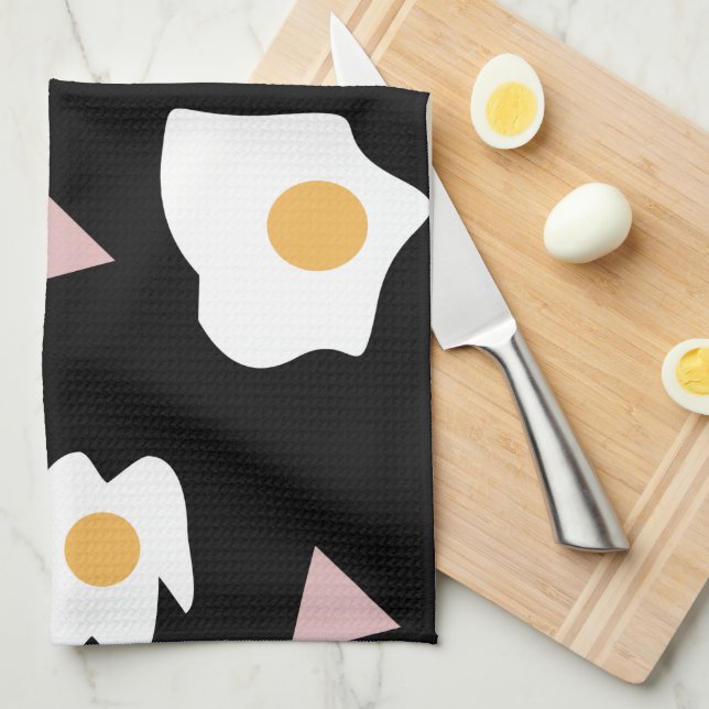 Ägg Middag Måne Konfetti Mönster  Kökshandduk (Vikt i Fjärdedel)