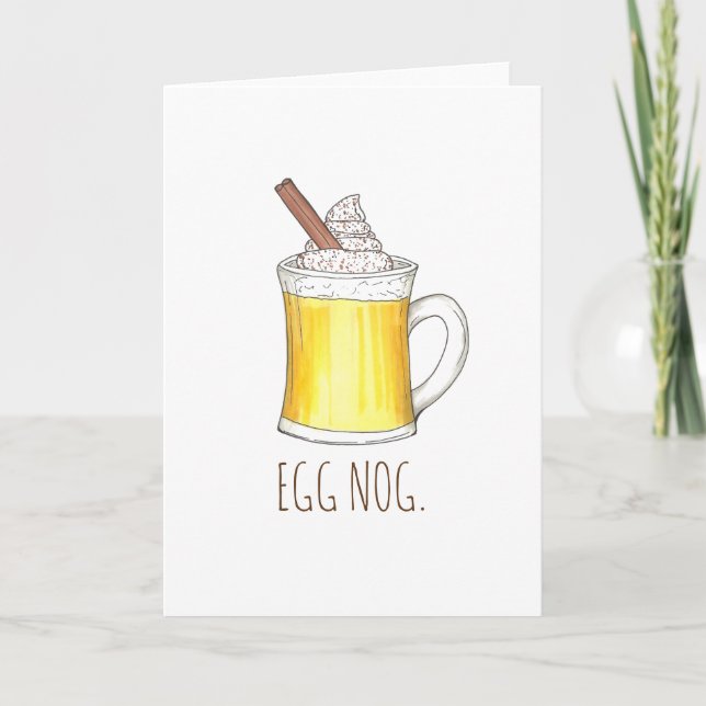 Ägg Nog Eggnog-julkort för festlig Helgdag Helgkort (Framsida)