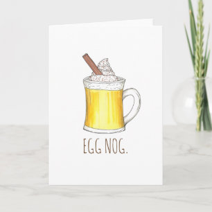 Ägg Nog Eggnog-julkort för festlig Helgdag Helgkort