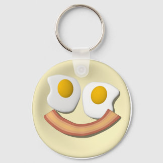 Ägg och bacon ansikte . nyckelring