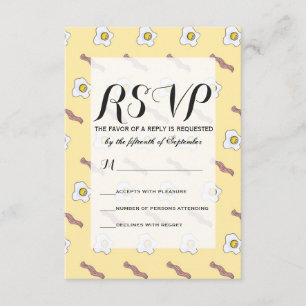 Ägg och Bacon Breakfast Foodie Funny Mönster OSA Kort