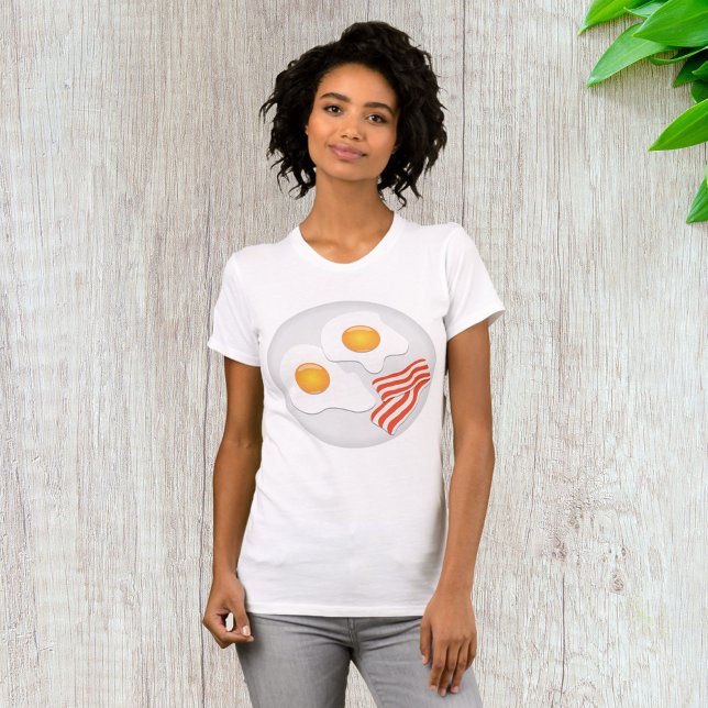 Ägg och Bacon Breakfast Womens T-Shirt (Skapare uppladdad)