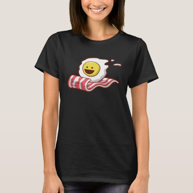 Ägg- och baconfrukost t shirt (Framsida)