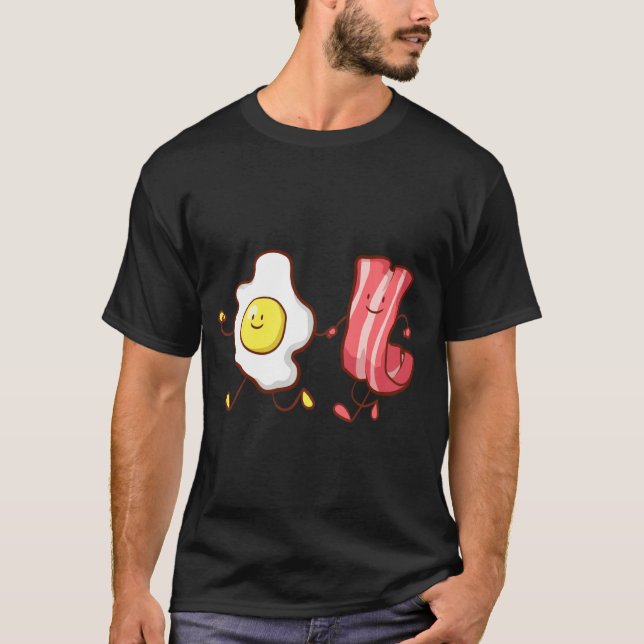 Ägg- och baconfrukost t shirt (Framsida)