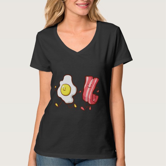 Ägg- och baconfrukost t shirt (Framsida)