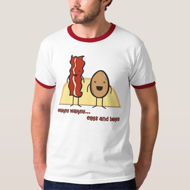 Ägg och Bakey Ringer T Shirt (Framsida)