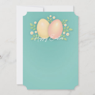 Ägg och blomblått glad påsk julkort