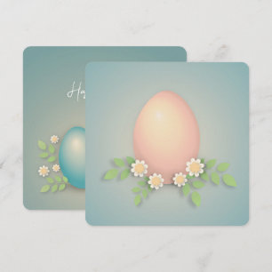Ägg och blommor från glad påsk tack kort