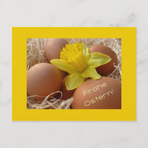 Ägg och daffodil påsk hälsning - german helg vykort