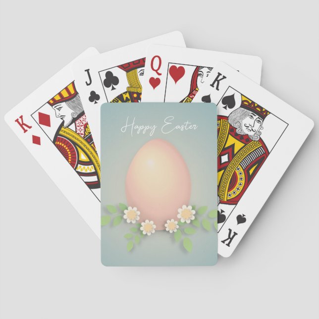 Ägg och daisy av glad påsk casinokort (Baksidan)