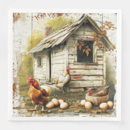 Ägg och hönor festpappersservett pappersservett