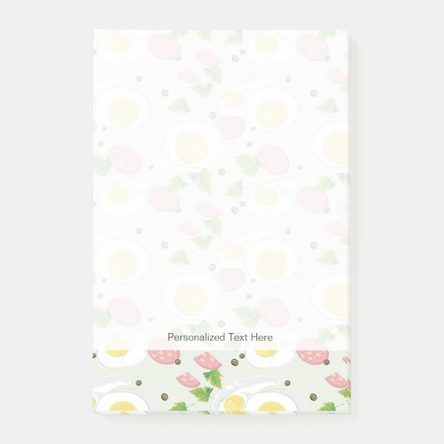 Ägg- och korvmönster post-it block (Framsida)