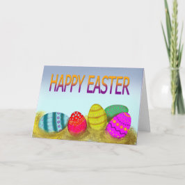 Ägg och påsk helgkort