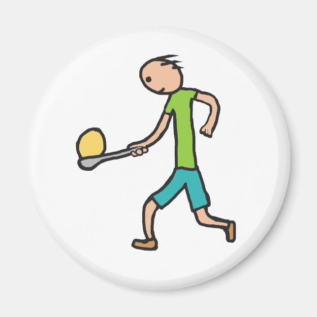 Ägg och Spoon Tävling Magnet (Framsidan)