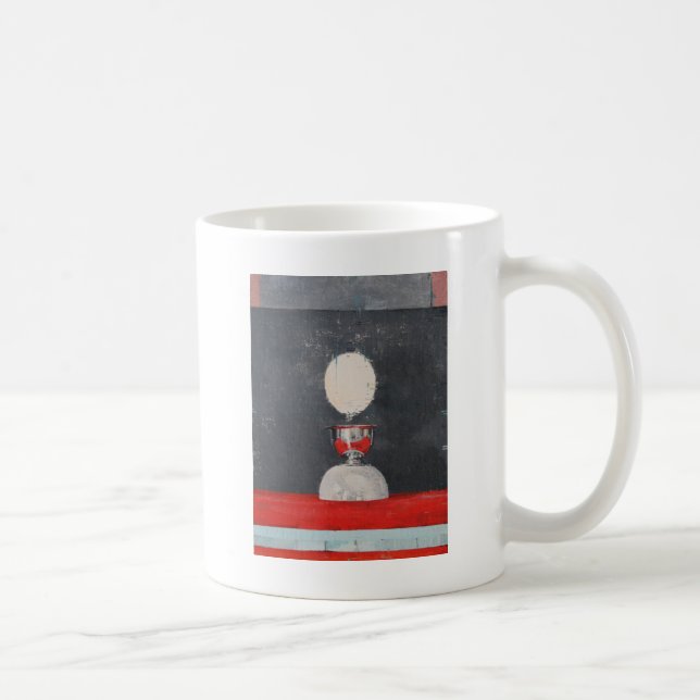 Ägg över rött och svart kaffemugg (Höger)