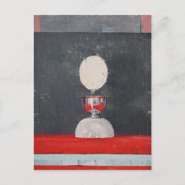 Ägg över rött och svart vykort (Framsida)