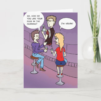 Ägg på morgonen: Lustigt gratulationskort Kort