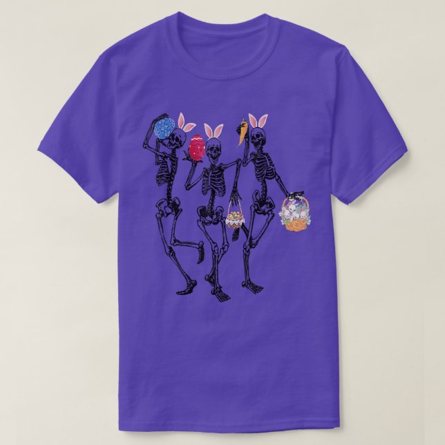 Ägg Påsk Day Skeletons Dancing Bunny Ear 2002 T Shirt (Design framsida)