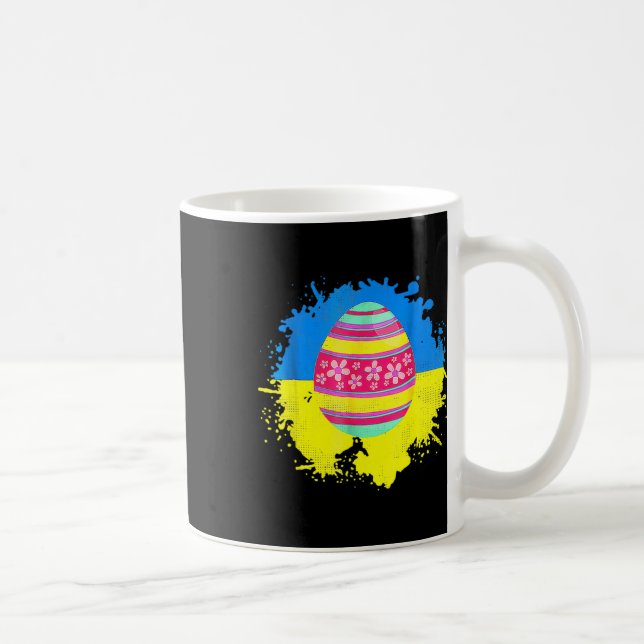 Ägg Påsk Ukraina Flagga  Kaffemugg (Höger)
