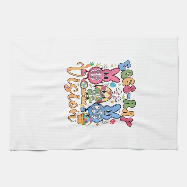 Ägg Ray Vision Glad Påskdag Röntgen Tekniker R Kökshandduk (Horisontell)