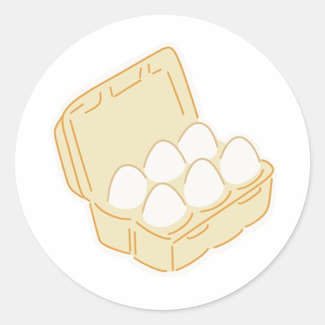 Ägg Runt Klistermärke (Framsida)