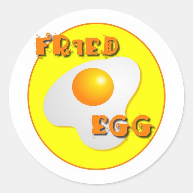 Ägg Runt Klistermärke (Framsida)