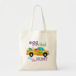 Ägg som citeras för Hunt Cute Påsk Tote Bag Tygkasse