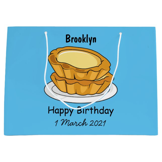 Ägg tart tecknad illustration (Framsidan)