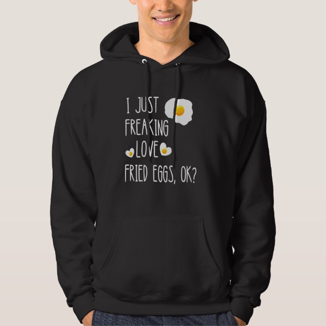 Ägg, torkade, frukost, ägg, äggula, kramade ägg hoodie (Framsida)